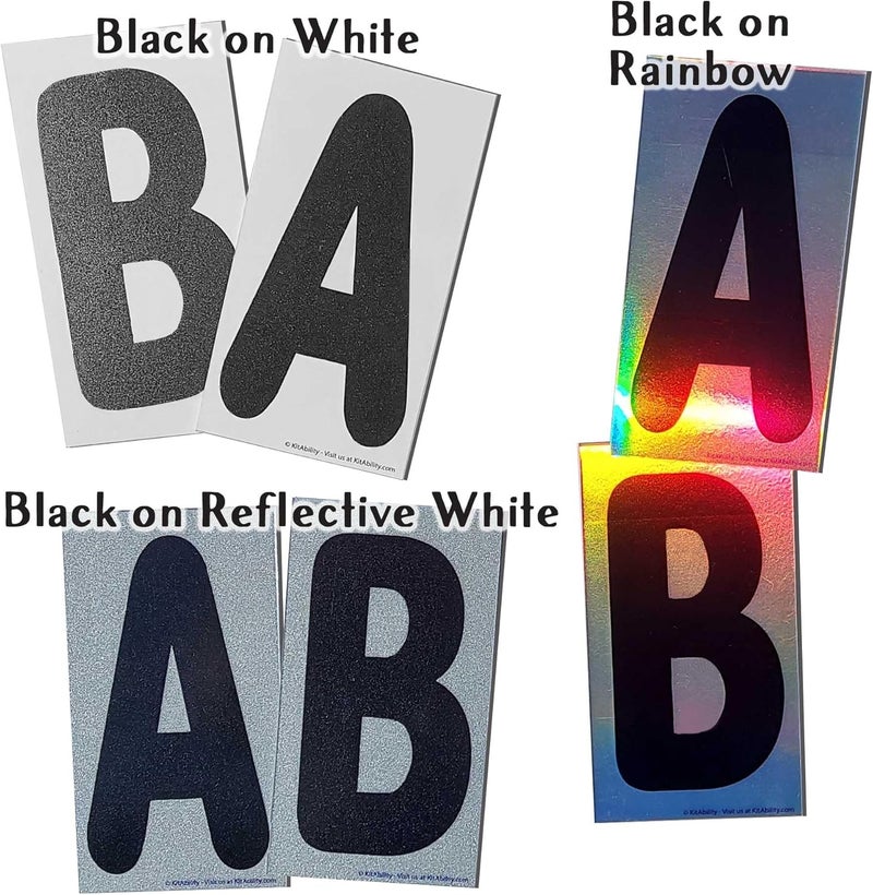 KitAbility Replacement Numbers for White Message Board Sidewalk Signs with 4 Inch Tracks, 6 of Each Number 0 to 9, Black on White Background - Image 4
